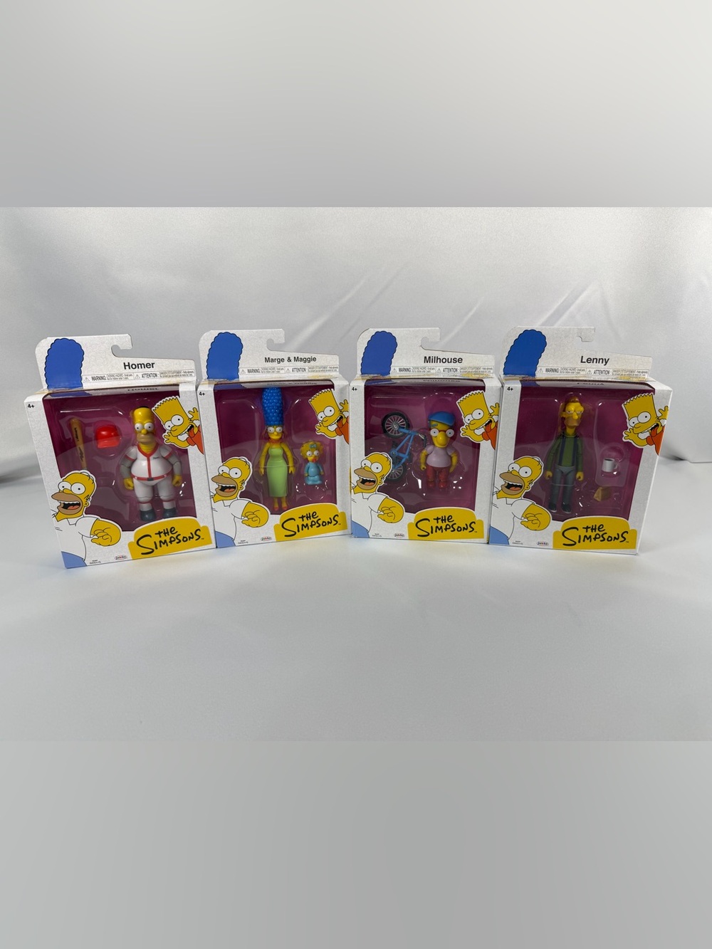 Jakks Pacific Wave 3 – The Simpsons | Homer, Marge & Maggie, Milhouse, Lenny NIB